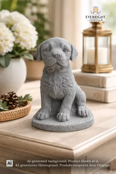 Product image 1 of the product “Milo - Seated Dog, 18cm H | cast stone ”